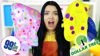 Dollar Tree VS 99 Cent Store Slime Challenge! making slime using $1 dollar supplies