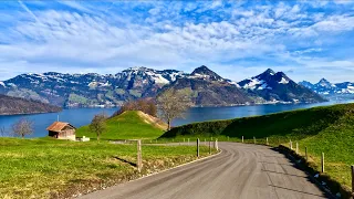 Driving in Swiss 4K - SASSI  KREUZ - One of the Most Beautiful Village in Switzerland - 1