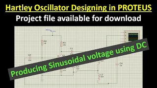 Hartley Oscillator Design in Proteus | Project file available for Download