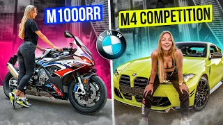 Девушки от них без ума! Настоящие М-ки BMW M1000RR и M4 Competition