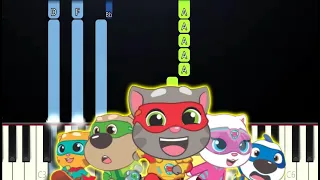 Talking tom heroes song (Piano Tutorial)