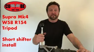 Supra Mk4 5 speed short shifter install - CUBE Speed - W58 and R154 remote tripod shifter