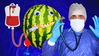 🍉 water melon Emergency surgery 😯be Watch us Remove the Stone of a Watermelon Bladder!😱Fruit Surgery