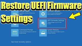 UEFI Firmware Settings Missing on Windows 11/10 ,Step by Step Guide - How to Fix