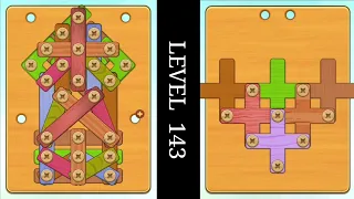 WOOD NUTS & BOLTS PUZZLE LEVEL 143 SOLVED (ANSWERS)