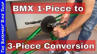 BMX 1 Piece to 3 Piece Crank Conversion | Step by Step