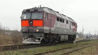 ТЭП70-0361 в тёмных корпоративных цветах. Поезд №664 Псков – Москва.