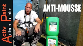 How to clean a roof, pro anti-foam product ALGIMOUSS