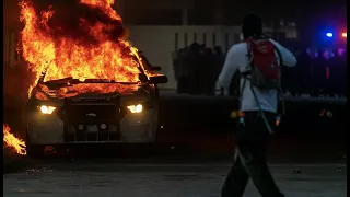 Police car set on fire during Miami protest after George Floyd death