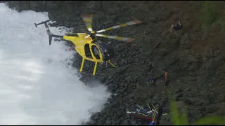 Helicopter rescues Jet Ski destroyed by Giant Waves