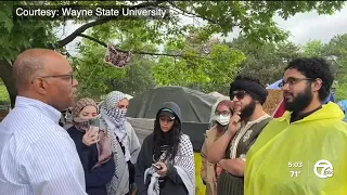 Wayne State University classes remote 'until further notice' due to pro-Palestinian encampment