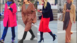 Street Style in MILAN - Dress for Autumn/Winter Outfit ideas What to wear in OCTOBER [4K Ultra HD]