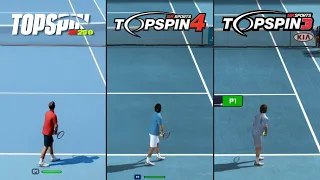 TopSpin 2k25 vs Top Spin 4 vs Top Spin 3  - GAMEPLAY (Normal)