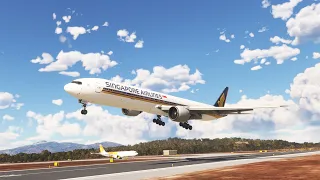 Failed Landing of Singapore Airlines Boeing 777 at Gibraltar International Airport - MFS2020