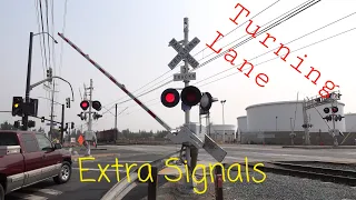 Railroad Crossing Compilation Extra Turn Lane Signal Crossings