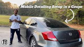 2-DOOR COUPE MOBILE DETAILING SETUP! WITH WATER, POWER & AIR | Detailing Out My Honda Ep. 10