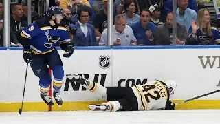 Sammy Blais delivers a huge hit on David Backes