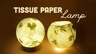 DIY Paper Lantern | Easy Lamp with Tissue Paper | Recycle Craft Ideas