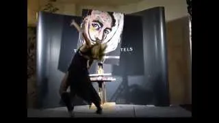 Marta Tish. Dancing Painter Show. Two artists. Salvador Dali 2014