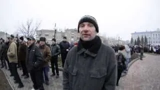 сторонники России в Бердянске, на митинге 01.03.2014