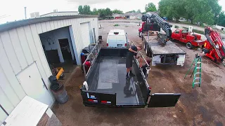 Fabricating sides to a dump trailer (MIG welding)