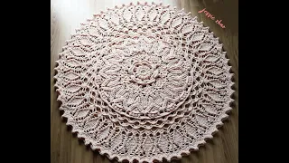 crochet home rug #82 easy pattern/crochet mandala/mandala de crochê/мандала крючком/크로셰 만다라/钩针曼陀罗