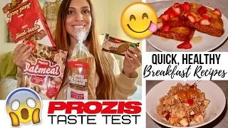 THE BEST Healthy High Protein Snacks + 3 Quick Breakfast Recipes | PROZIS TASTE TEST