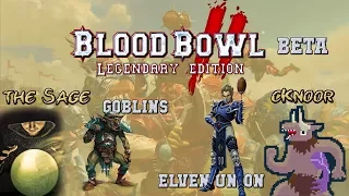 Legendary Edition gameplay! Goblins (the Sage) vs Elven Union (cKnoor) - Blood Bowl 2