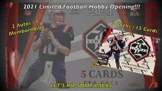 Hobby Box Rip | 2021 Limited Football Hobby Box | 3 Hits - 2 Autos, 1 Mem | Draft Day Booklet???