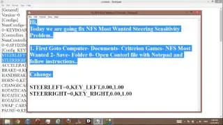NFS Most Wanted 2 Steering sensitivity Fix