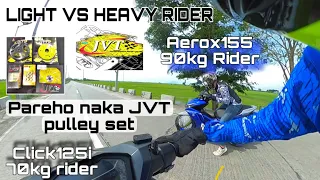 JVT PULLEY SET SULIT KAYA? | AEROX 155 V2 VS HONDA CLICK 125i |