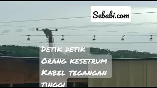 detik detik orang kesetrum di simpang sebabi kota sampit #pln #youtubekampung #listrik