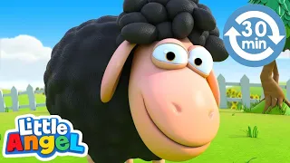 [ 30 MIN LOOPED ] Baa Baa Black Sheep - Sing Along | Little Angel | Nursery Rhymes & Kids Songs