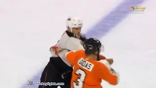 Kevin Bieksa vs Radko Gudas Oct 24, 2017