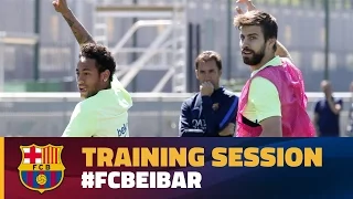 Gerard Piqué back at training