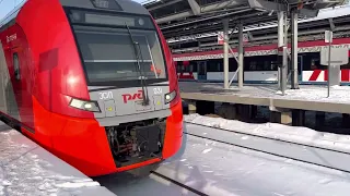 Прибытие иволги 2.0 сообщением Подольск-Нахабино на Курский вокзал!#поезд