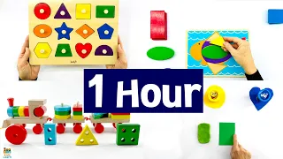 Best Video to Learn SHAPES TOY, Ultimate 1 HOUR | Educational Videos & Toy Learning Activities