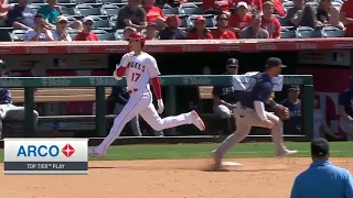 Shohei Ohtani Somehow Beats Out A Ground Ball To First Base | Angels vs. Mariners (July 18, 2021)