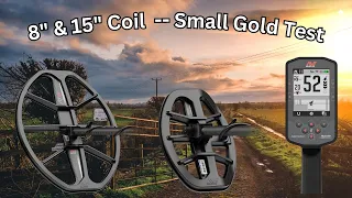 Minelab Manticore New 8" & 15" Coil On Small Gold