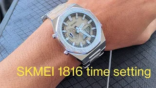 SKMEI 1816 Time Setting || SKMEI 1816 watch Time set || THE TIME SERIES || Whatsapp 01829626568