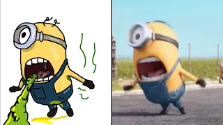 Funny Minions Drawing Meme | Dance Monkey Song | Minions Meme