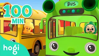 BEST SONGS of the MONTH 💗｜Five Little Color Buses + More｜Rhymes for Kids｜Kids Songs｜Pinkfong & Hogi