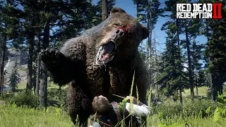 Bear attacks are BRUTAL - Red Dead Redemption 2 [4K 60FPS]