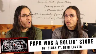 Slash feat. Demi Lovato - "Papa Was A Rolling Stone" I OUR REACTION! // TWIN WORLD