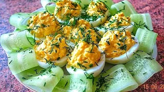 Фаршированные яйца с сыром - БОМБА НА СТОЛЕ!!!.