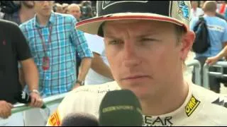 Kimi Raikkonen post race interview BBC Hungary 2012