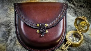 How I make a Large Wet moulded Leather Possibles Belt Pouch