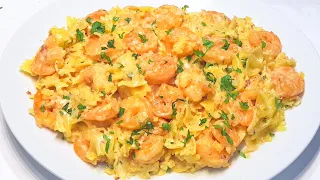 Creamy Shrimp Alfredo Bowtie Pasta