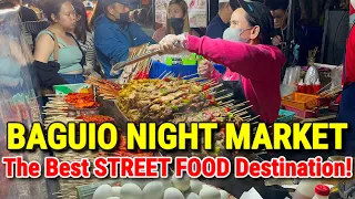 BAGUIO CITY NIGHT MARKET - CHRISTMAS 2023 | Street Food Tour in Baguio, Philippines