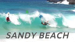 Fun waves at Sandy Beach Hawaii